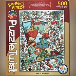 Puzzle Twist Something’s Amiss! “Fabric of Minnesota” 500 piece puzzle